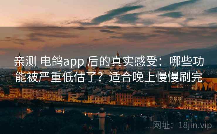 亲测 电鸽app 后的真实感受：哪些功能被严重低估了？适合晚上慢慢刷完