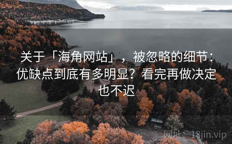 关于「海角网站」，被忽略的细节：优缺点到底有多明显？看完再做决定也不迟