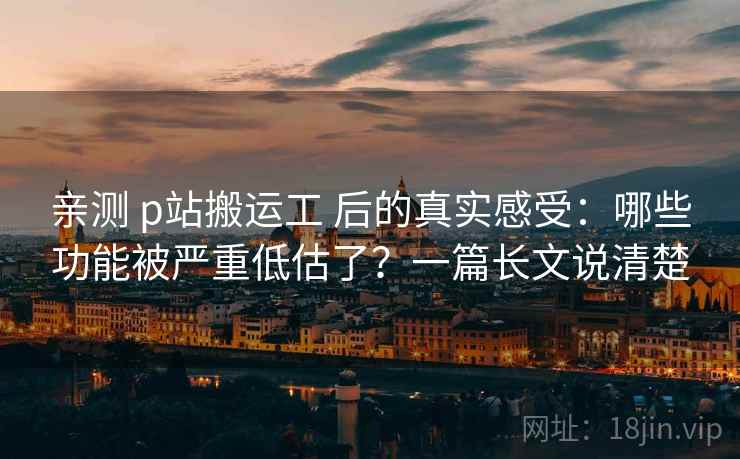 亲测 p站搬运工 后的真实感受：哪些功能被严重低估了？一篇长文说清楚