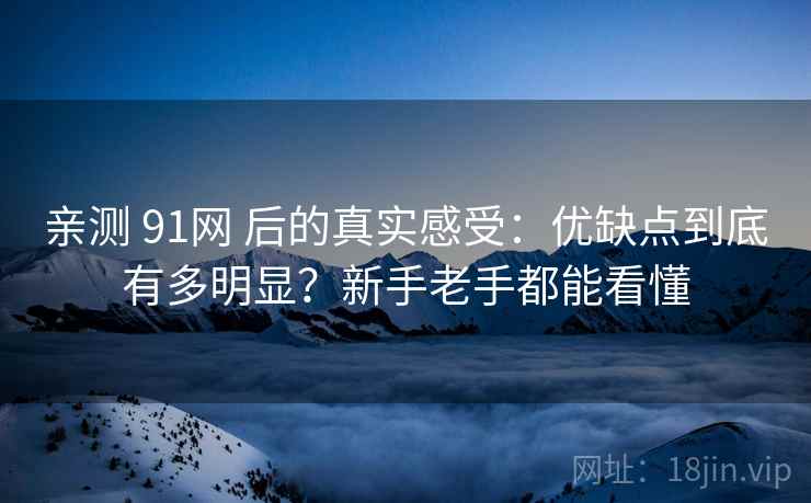 亲测 91网 后的真实感受：优缺点到底有多明显？新手老手都能看懂