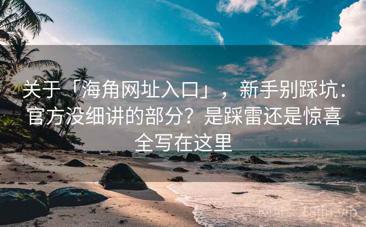 关于「海角网址入口」，新手别踩坑：官方没细讲的部分？是踩雷还是惊喜全写在这里